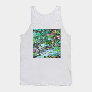 Magic Garden Flow - Colorful Paint Pour/ Fluid Art - Unique and Vibrant Abstract Acrylic Paintings for Art Prints, Canvas Prints, Wall Art, Mugs, Leggings, Phone Cases, Tapestries and More Tank Top